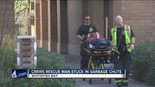 Man gets stuck in garbage chute in Whitefish Bay