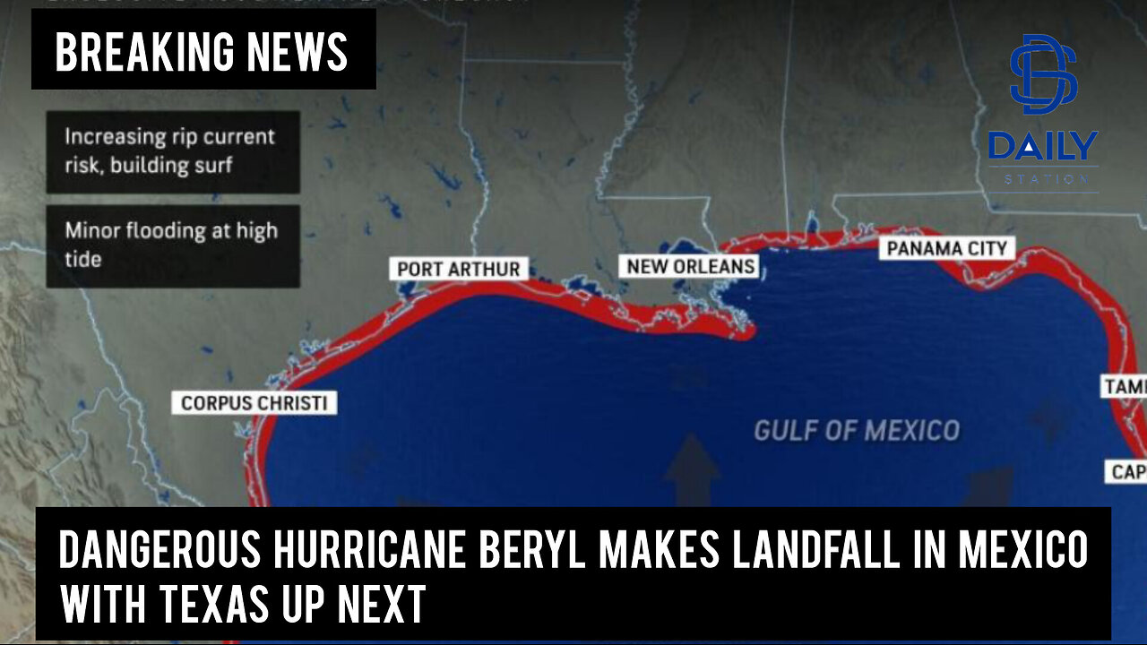 Dangerous Hurricane Beryl makes landfall in Mexico with Texas up next|Breaking|