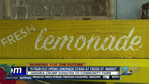 11-year-old girl starts the ultimate lemonade stand at Cross Street Market