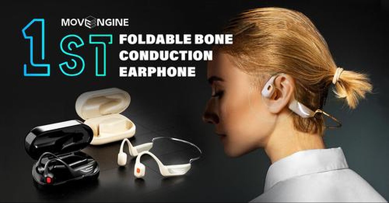 World 1st Foldable Bass-Enhanced Bone Conduction Headphones