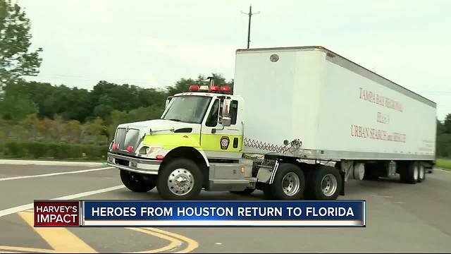 Local task force returns home after completing rescue missions in flood-ravaged Texas