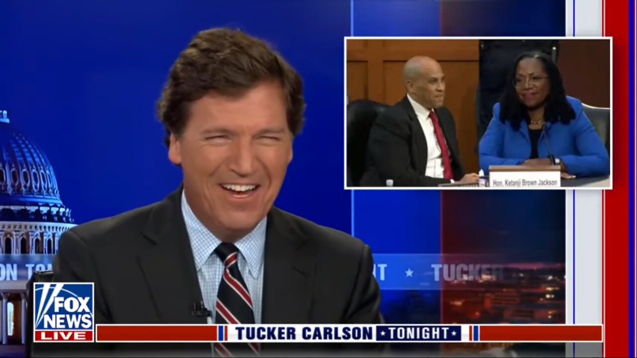 Tucker Carlson Tonight 24/03/22 Highlights/Tucker laugh at Cory Booker