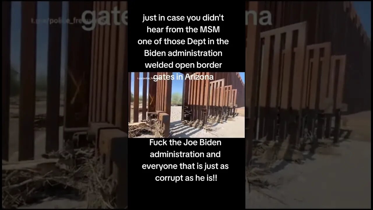 Biden Admin Leaves Arizona Border Wall Gates Open #shorts