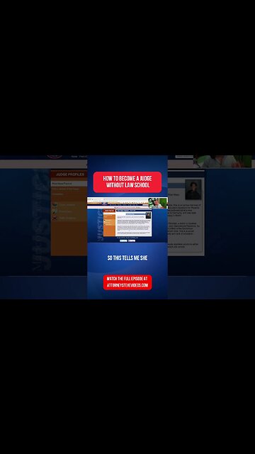 How to become a JUDGE without LAW SCHOOL by Attorney Steve®