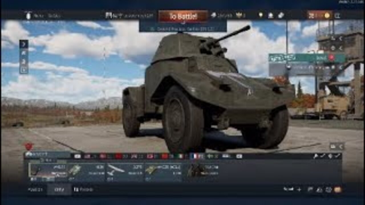 War Thunder: AMD.35 Light Tank Realistic Gameplay