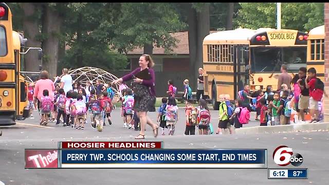 Perry Township adjusts school start, end times due to enrollment increase