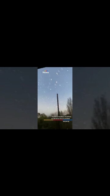 Russian Incendiary munitions on Ukrainian forces position #shorts
