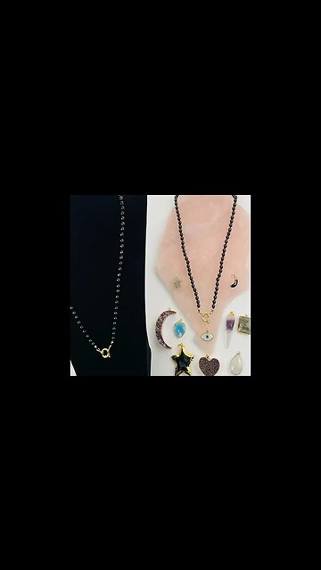 SHUNGITE CANDY NECKLACE