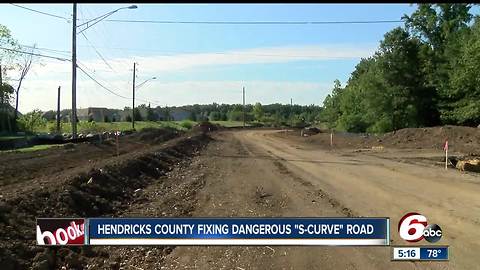 Hendricks County crews fixing dangerous "s-curve" road