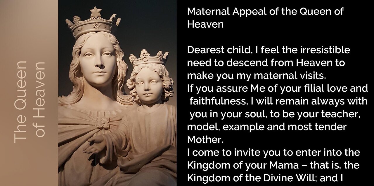 Maternal Appeal of the Queen of Heaven with text