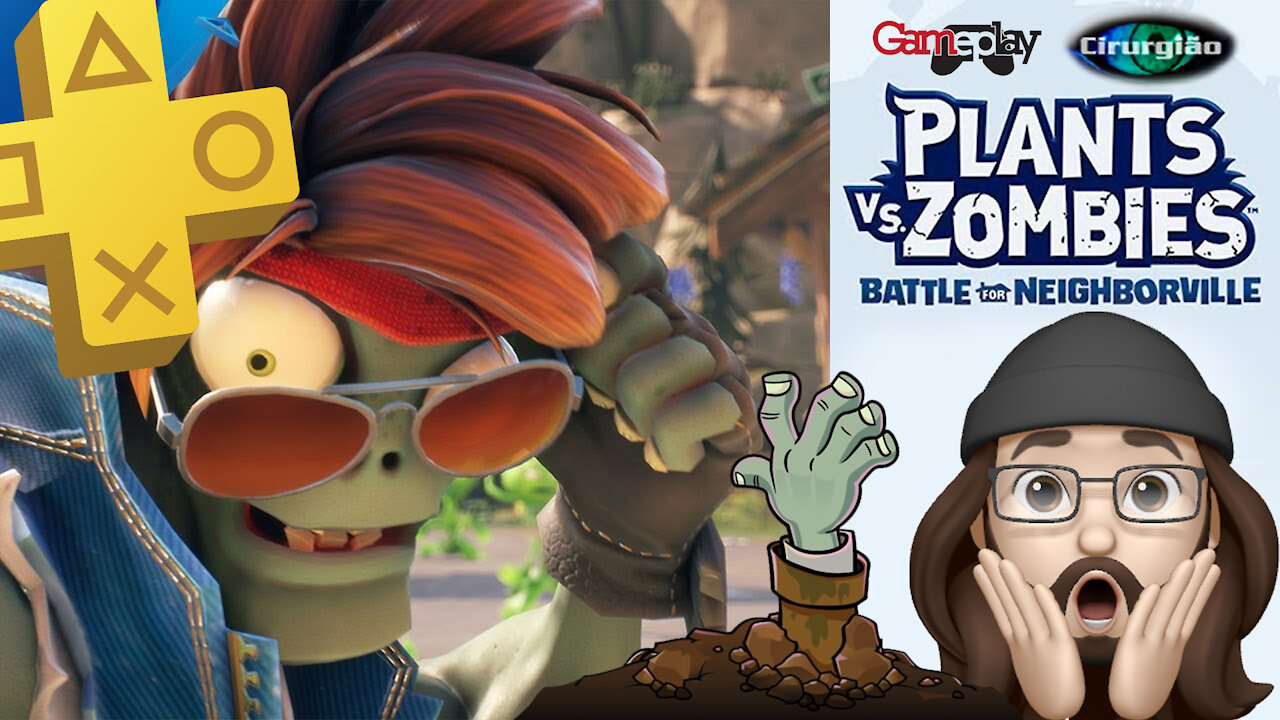 PS PLUS AGOSTO - Gameplay Plants VS Zombies Battle for Neighborville do PS4 - CirurgiãoVídeos