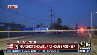 Man shot shows up at Phoenix home for help