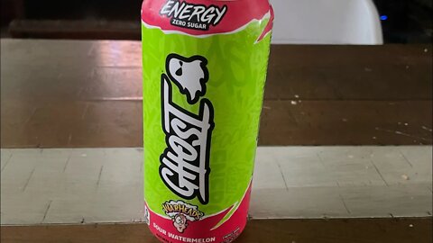 Ghost energy, sour watermelon, warhead flavor drink review.￼