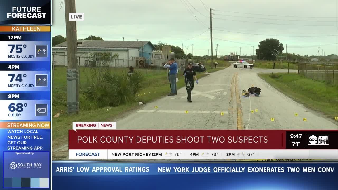 Polk deputies shoot two suspects in Mulberry