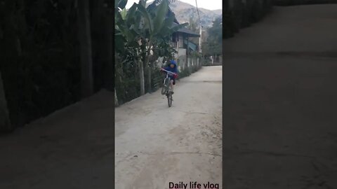 Heaven and earth, the young man loaded the bike's head too well