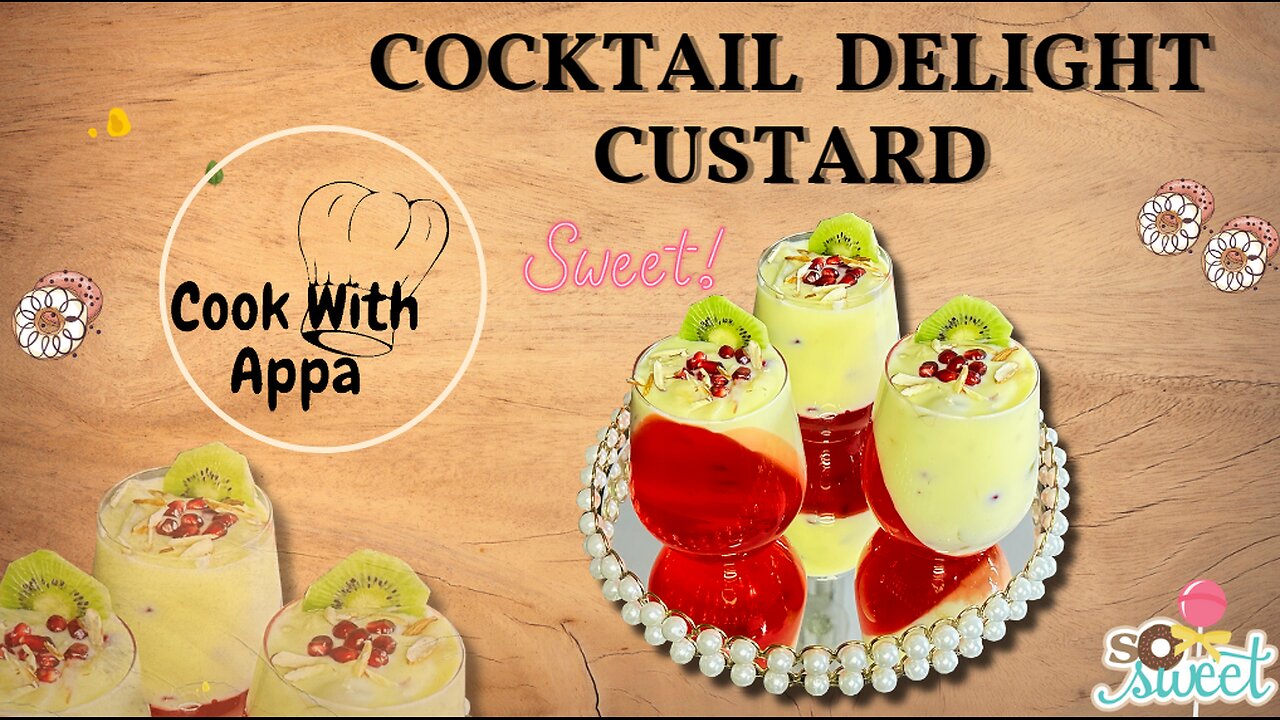 Cocktail Delight Custard / Jelly Custard Trifle / Special Fruit Custard #fruitcusturd #homemade