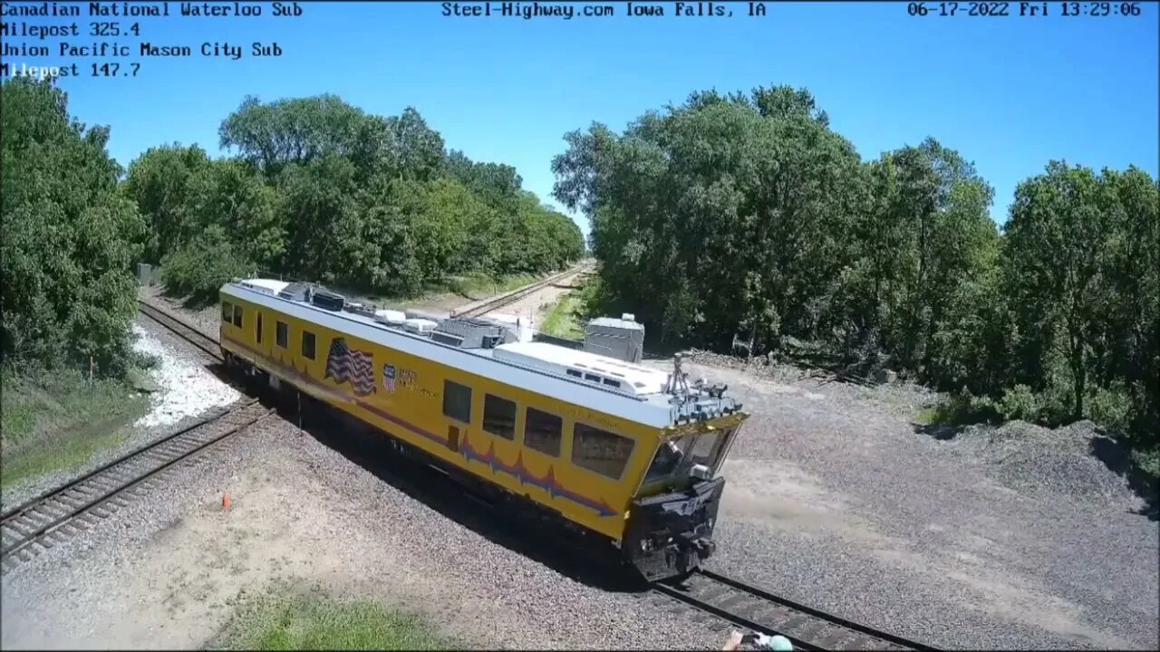 UP EC 5 Inspection Car at Mills Tower on June 17, 2022 # Steel Highway #