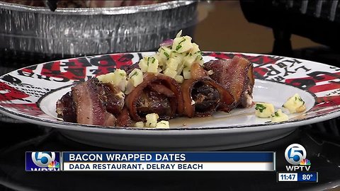 Recipe for bacon-wrapped dates