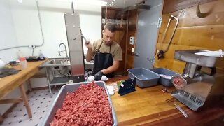 Butchering Homegrown Grass Fed Beef.