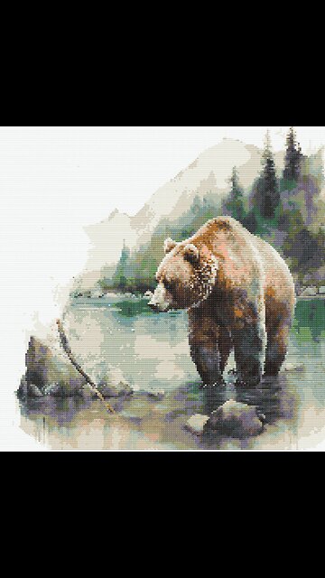 WILD BEAR Cross Stitch Pattern by Welovit | welovit.net | #welovit