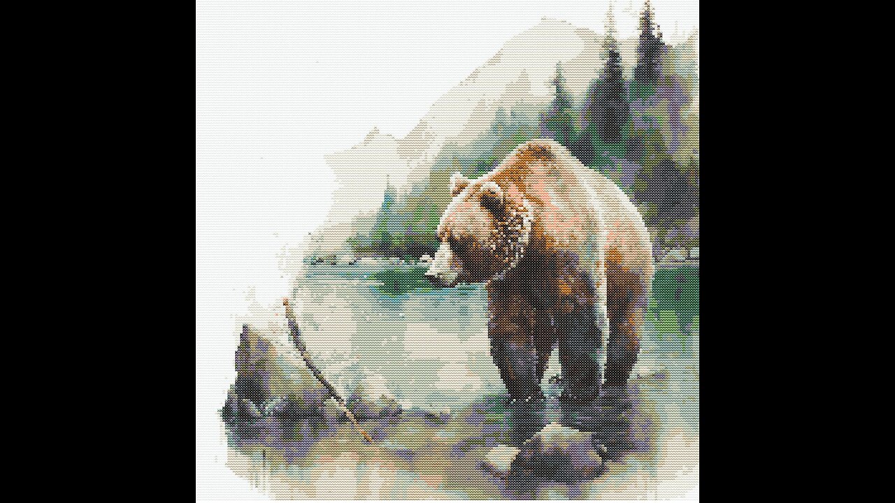 WILD BEAR Cross Stitch Pattern by Welovit | welovit.net | #welovit