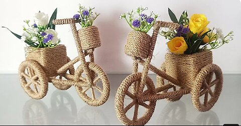Jute Thread Cycle Craft Idea II Home Decoration Idea