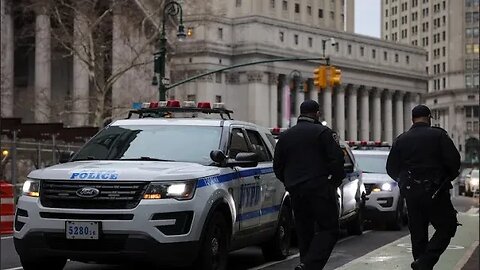 Exterior of court ahead of possible indictment of Trump