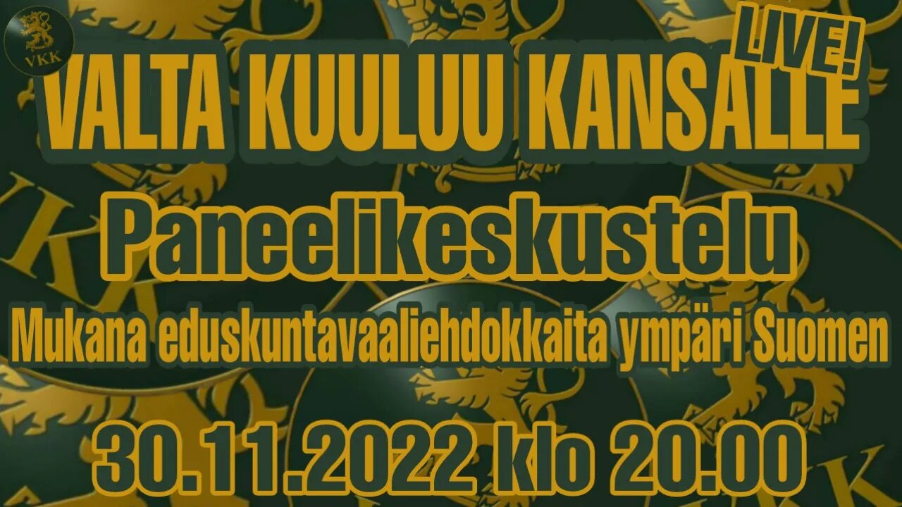 Valta Kuuluu Kansalle LIVE! Paneelikeskustelu.