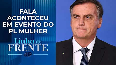 Bolsonaro se emociona ao falar de ‘momento difícil’ para os brasileiros | LINHA DE FRENTE