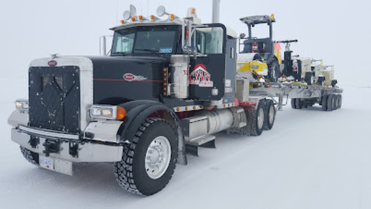 🚚⚠ Ice Alert: Ease Speeds at Land-Ice Transitions for Road Safety 🧊 #iceroads #wintermagic #truck