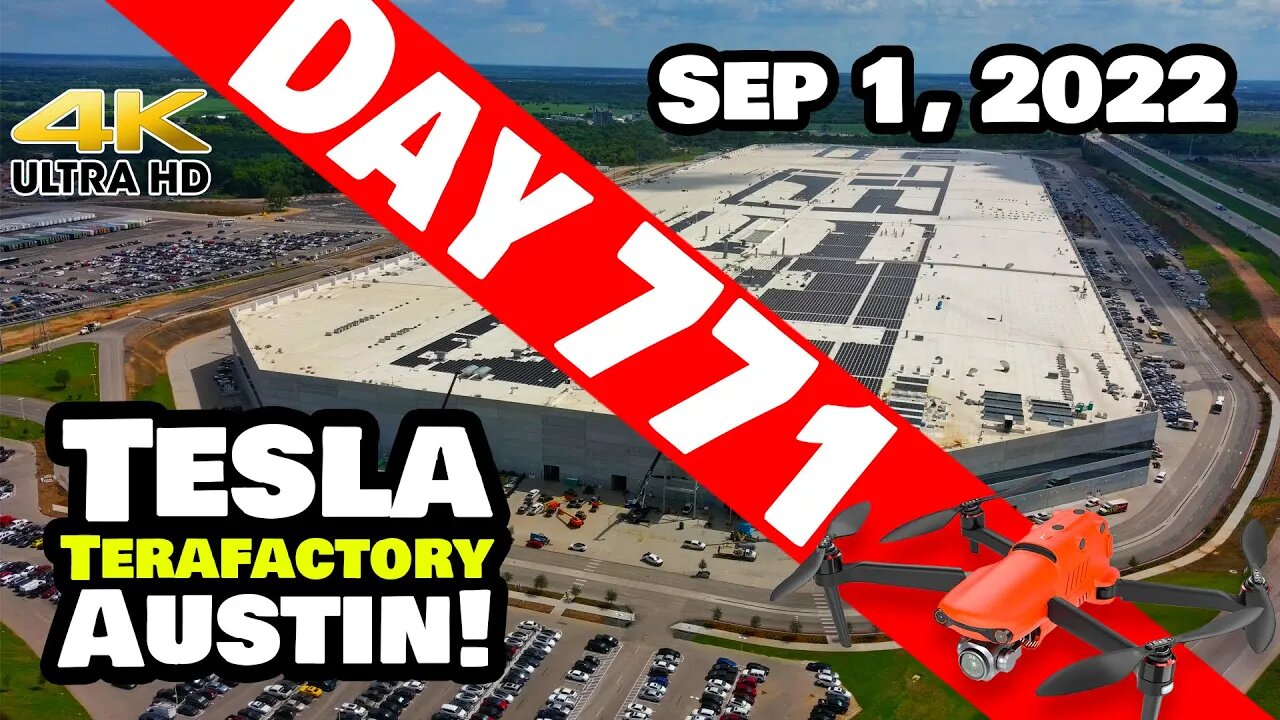 MASSIVE PROGRESS AT GIGA TEXAS! - Tesla Gigafactory Austin 4K Day 771 - 9/1/22 - Tesla Terafactory