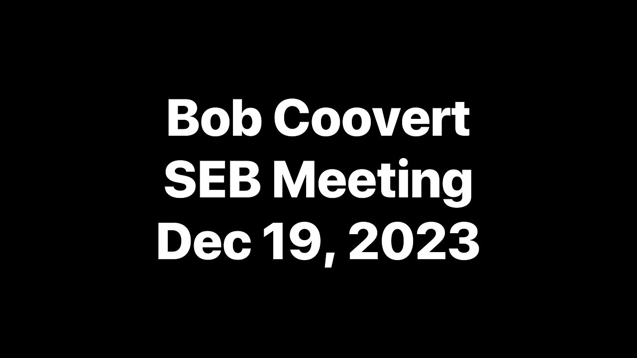 Bob Coovert GA State Election Brd 12/19/23