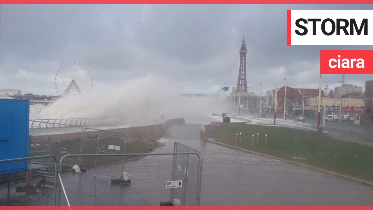 Storm Ciara hits one of Britain's most iconic seaside resort