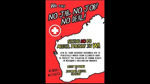 We Say NO JAB, NO JOB? NO DEAL- Elizabeth quay perth 6 November 2021