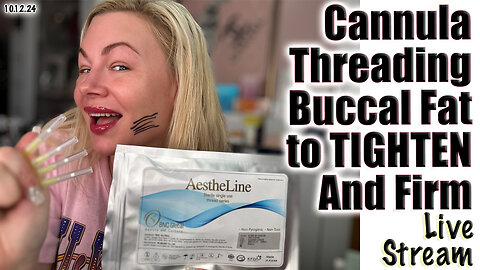 Live Cannula Threading Buccal Fat to Tighten and Firm! AceCosm.com Code Jessica10 Saves