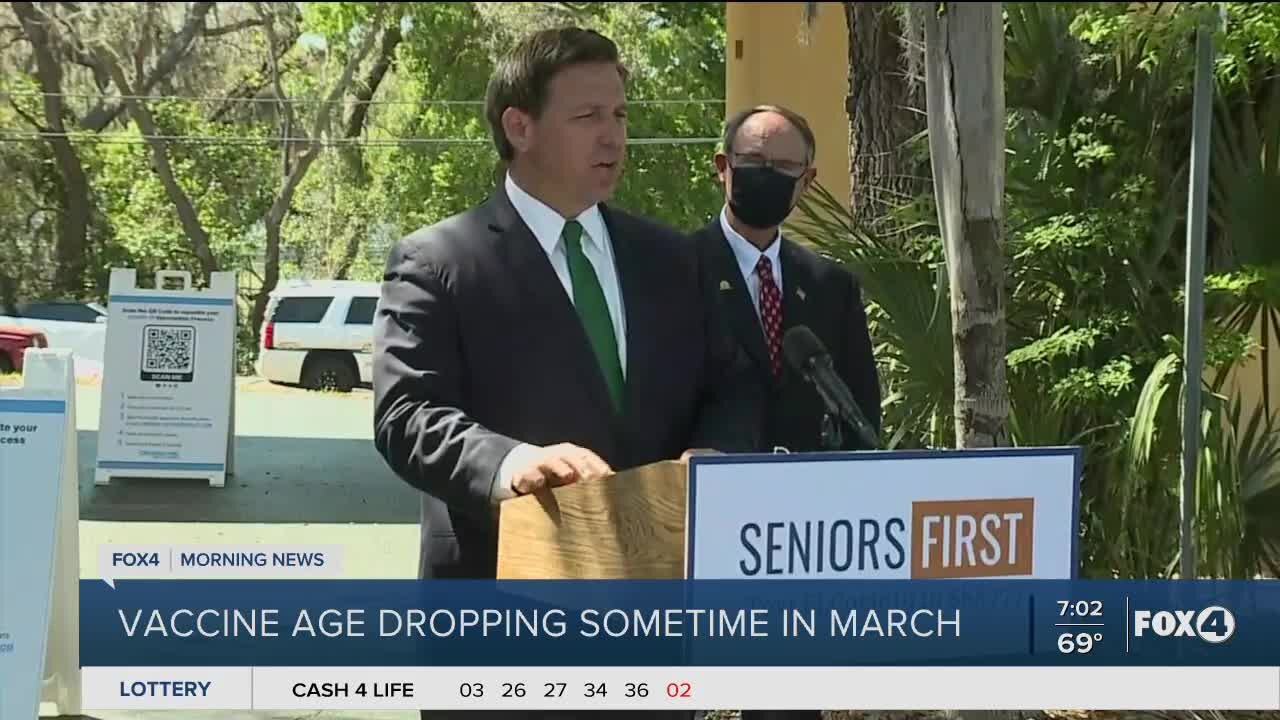 Governor DeSantis drops vaccine age