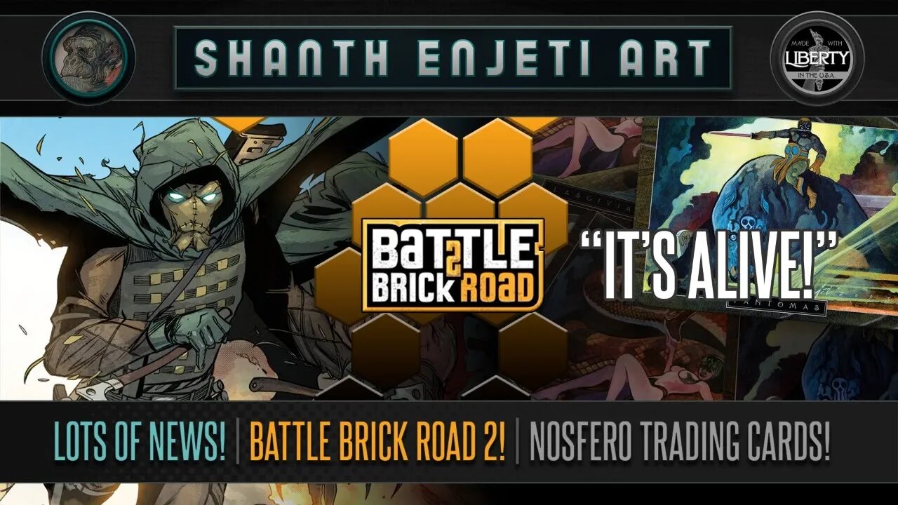 🔴 LIVE! Battle Brick Road 2! Trading Cards! Painting & Chat! SHANTH ENJETI ART!