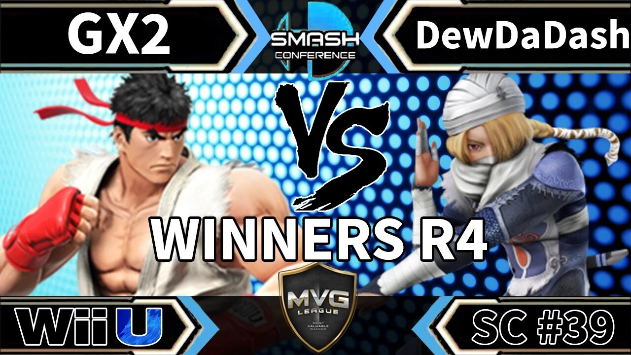 GX2 (Ryu) vs. DewDaDash (Sheik) - SSB4 Winners R4 - Smash Conference 39