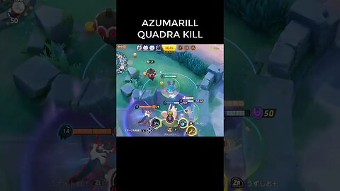 AZUMARILL QUADRA KILL 😱😱POKÉMON UNITE #shorts