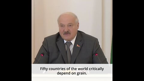 "There will be no bread in the world": Belarus President Lukashenko's gloomy forecast