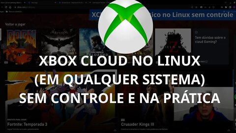 Jogando sem um computador gamer e sem controle no Xbox live xCloud com teclado e mouse!