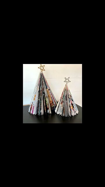 Recycled Magazine Christmas Tree #shorts