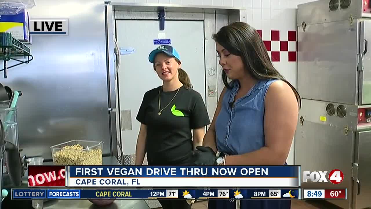 In the kitchen of Cape Coral's first vegan drive thru restaurant