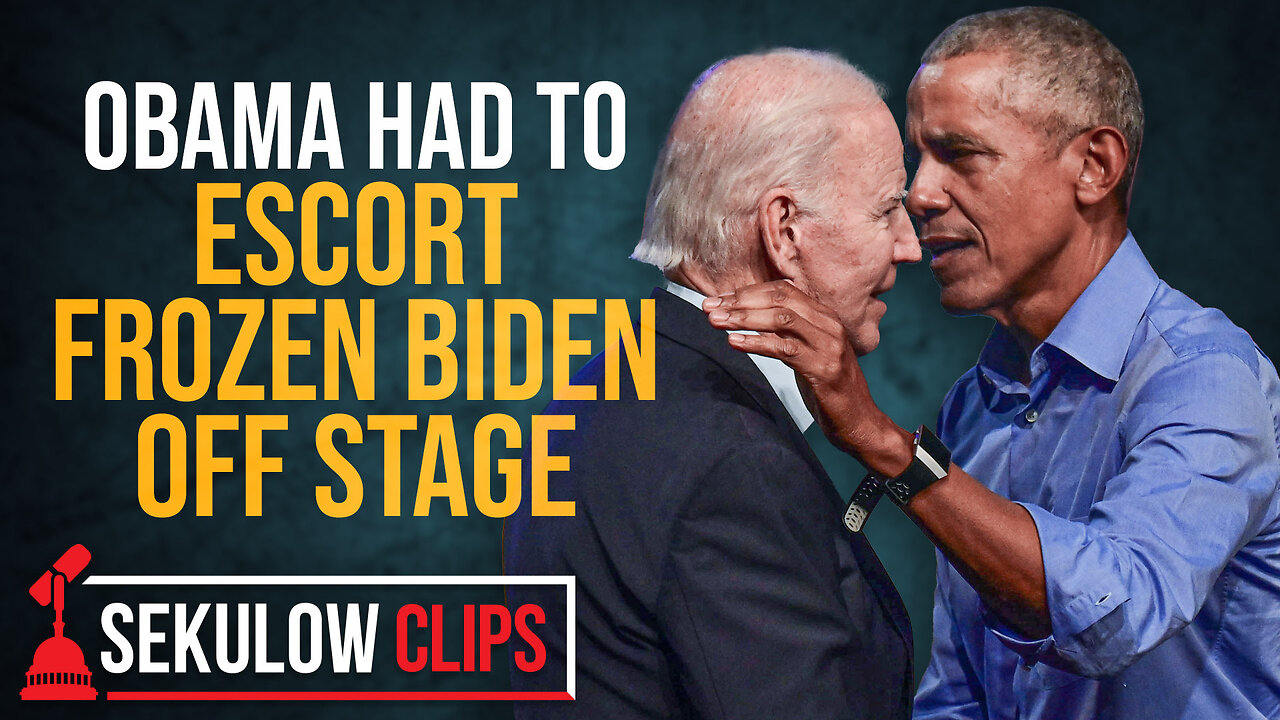 Obama Escorts Frozen Biden Off Stage