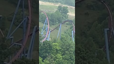 Banshee from the Eiffel Tower at Kings Island #trending #viral #rollercoaster #kingsisland #shorts