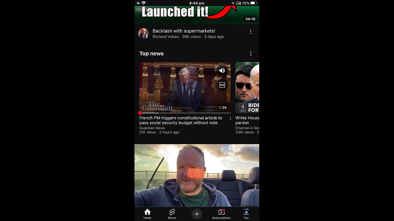 Youtube news topics, Biden, Assisted Dying Bill etc