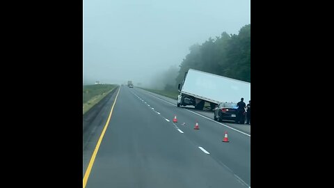 Truck In Ditch On Highway 401 Dutton