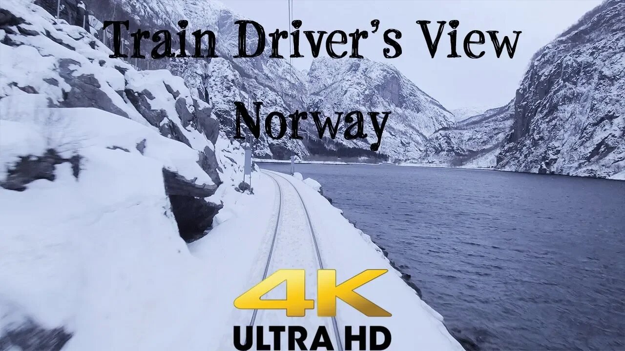 TRAIN DRIVER'S VIEW: Bergen - Myrdal on a windy Saturday in 4K UltraHD