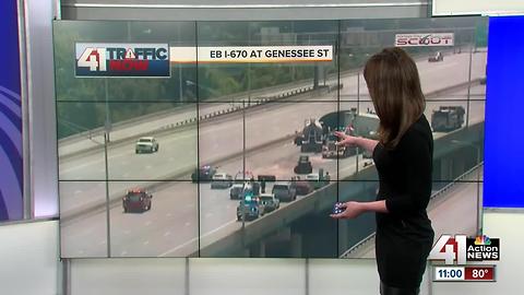 EB I-670 crash shuts down highway at Genessee Street