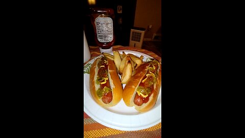 Eating Hebrew National Beef Franks, Dbn, MI, 12/22/24